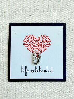 *Double Hearts Charm* KEEP COLLECTIVE Retired Silver